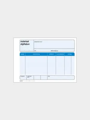 FB101 - Materiaalafgifte - A6